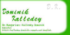 dominik kalledey business card